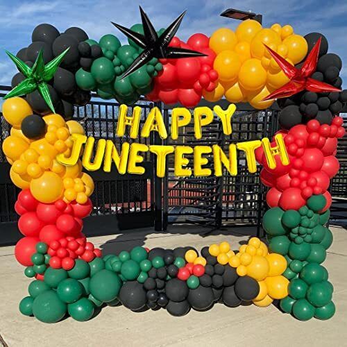 Happy Juneteenth Balloon arch garland