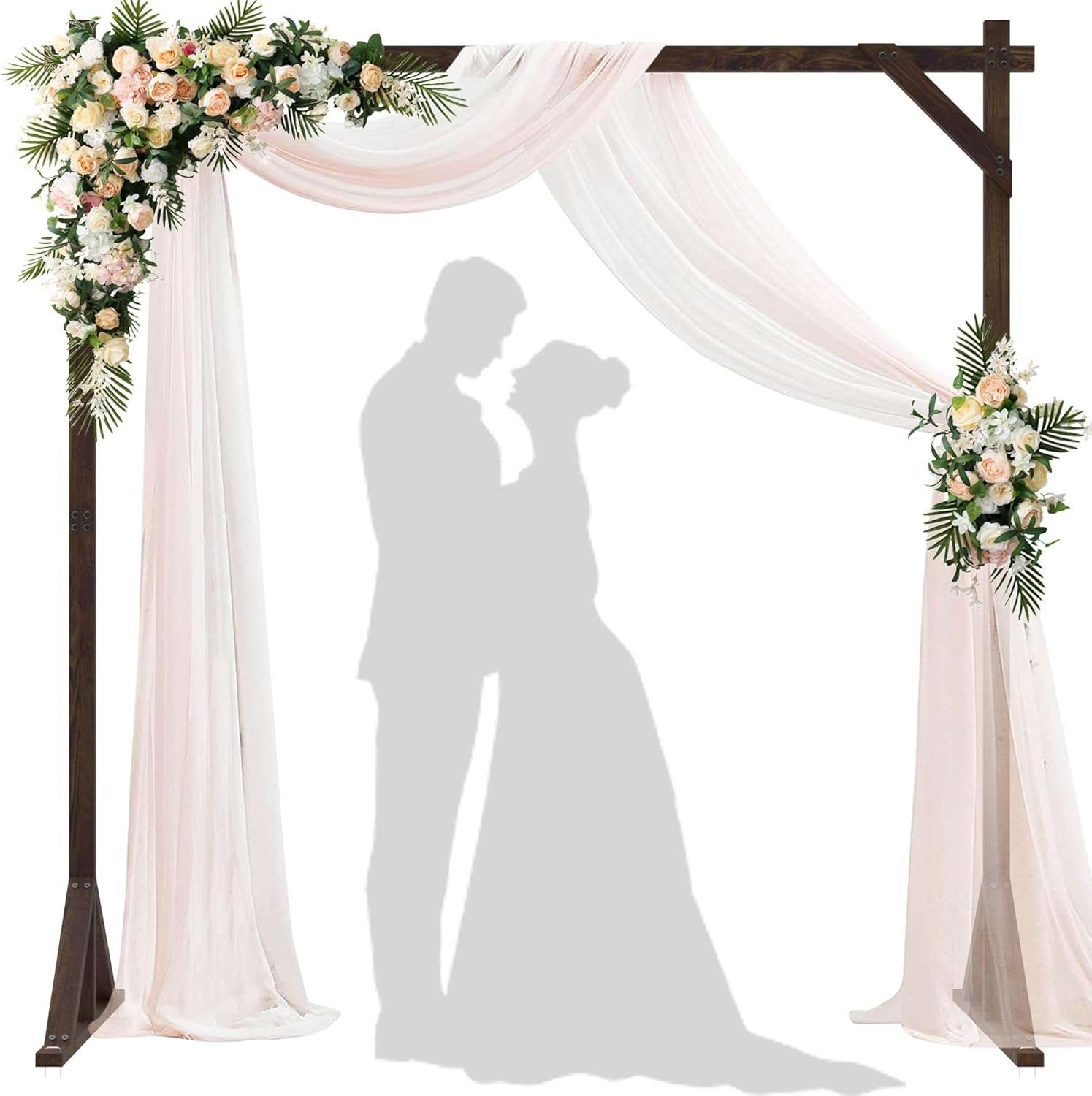 7.3FT Wooden Wedding Arch Stand Square Wood Arch Wedding Arbor Balloon & Party Decorations Balloon & Party Charlotte 699