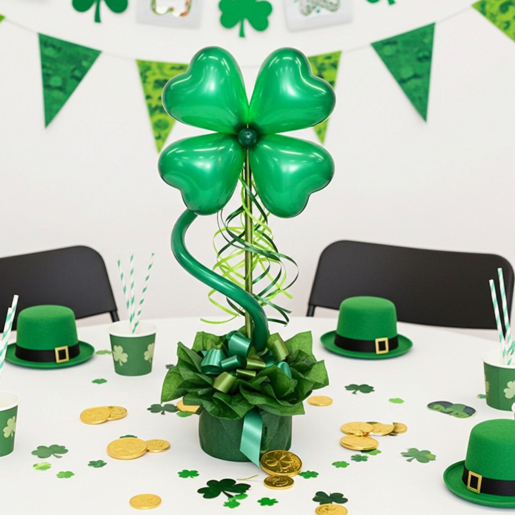 St Patrick's Day Shamrock Centerpiece