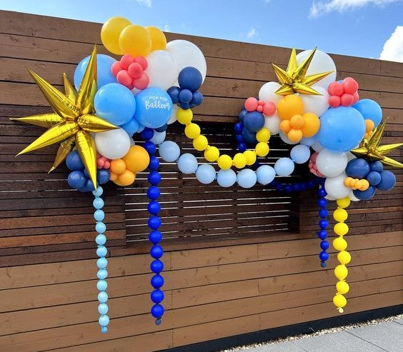 Balloon Garland with beads and starburst