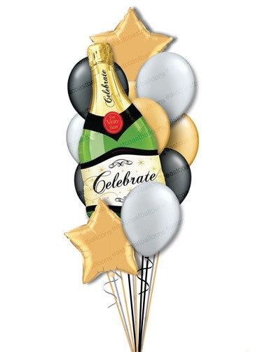 CHAMPAGNE AND STARS ANNIVERSARY BOUQUET