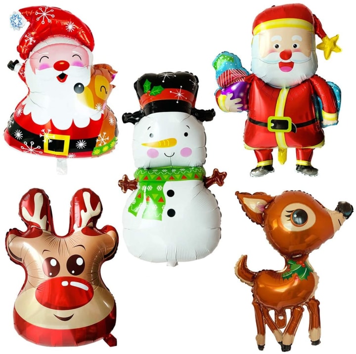 Christmas Mylar Super shaped Balloon Assortment