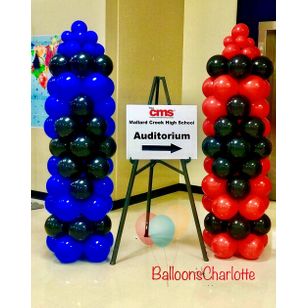Colorful Crayon Balloon Columns