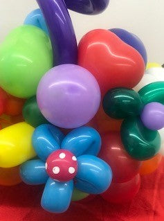 get well balloon flower bouquet