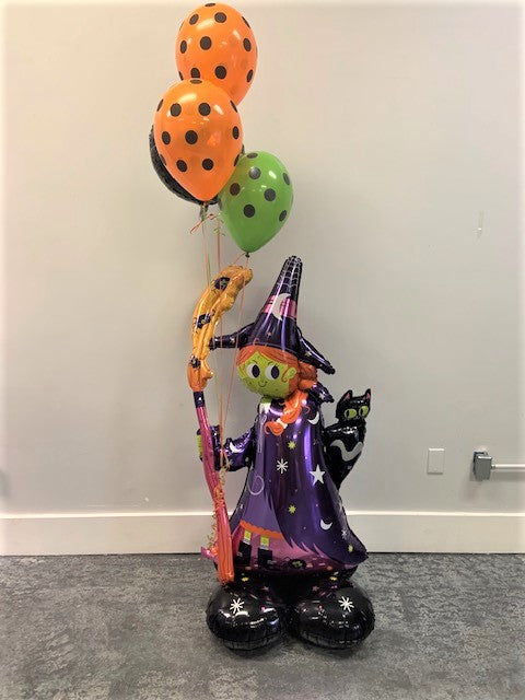 Halloween Little Witch with Broom Air Bouquet