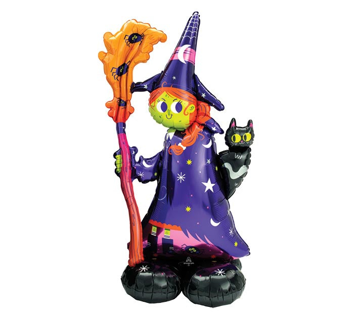 Halloween Little Witch with Broom Air Bouquet