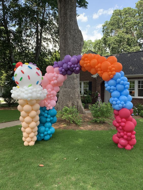 Ice Cream Sculpture and Organic Arch