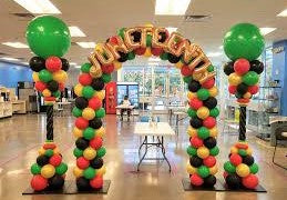 Juneteeth Balloon Arch Classic with Pom Poms Set