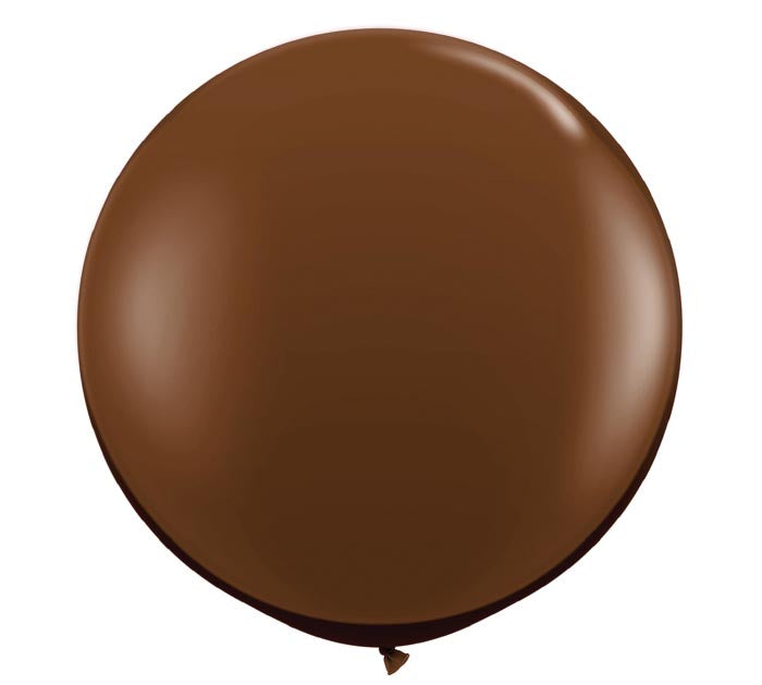 Large 3-foot Round Chocolate Latex Balloon