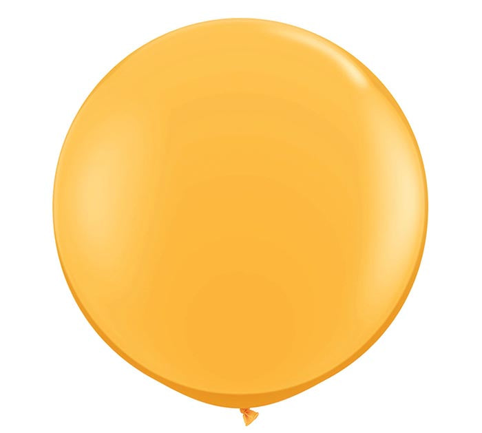 Large 3-foot Round Goldenrod Latex Balloon