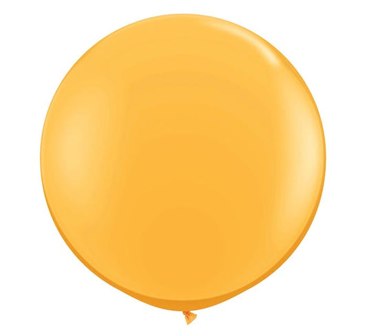 Large 3-foot Round Goldenrod Latex Balloon