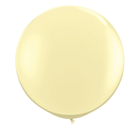 Large 3-foot Round Ivory Silk Latex Balloon