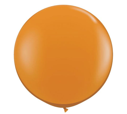 Large 3-foot Round Mandarin Orange Latex Balloon