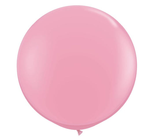 3 foot round pink latex balloon