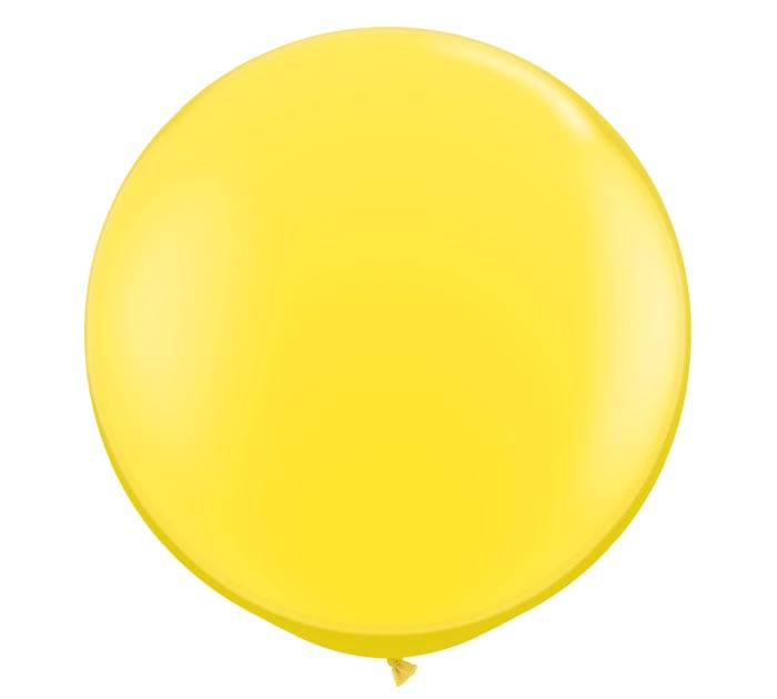 3 foot round yellow balloon