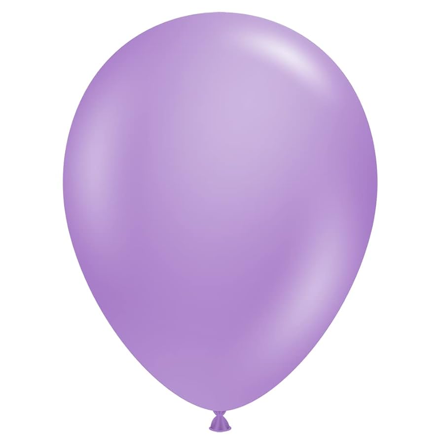Single lavender latex balloon 