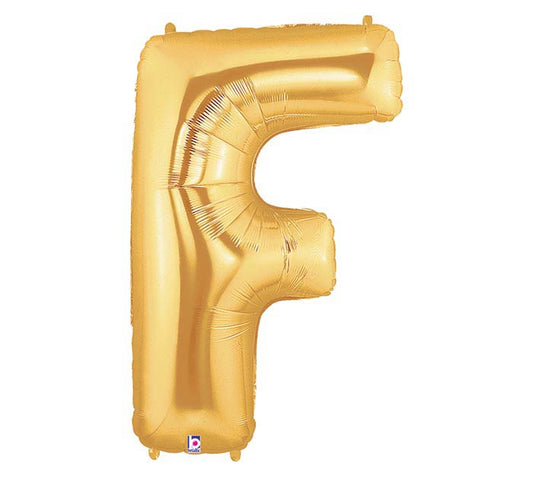 letter f balloon gold foil