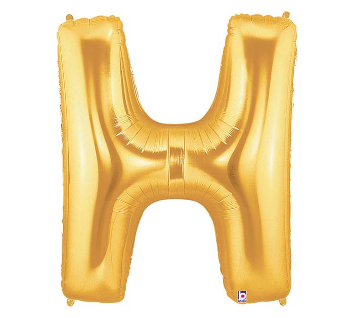 Letter H gold balloon