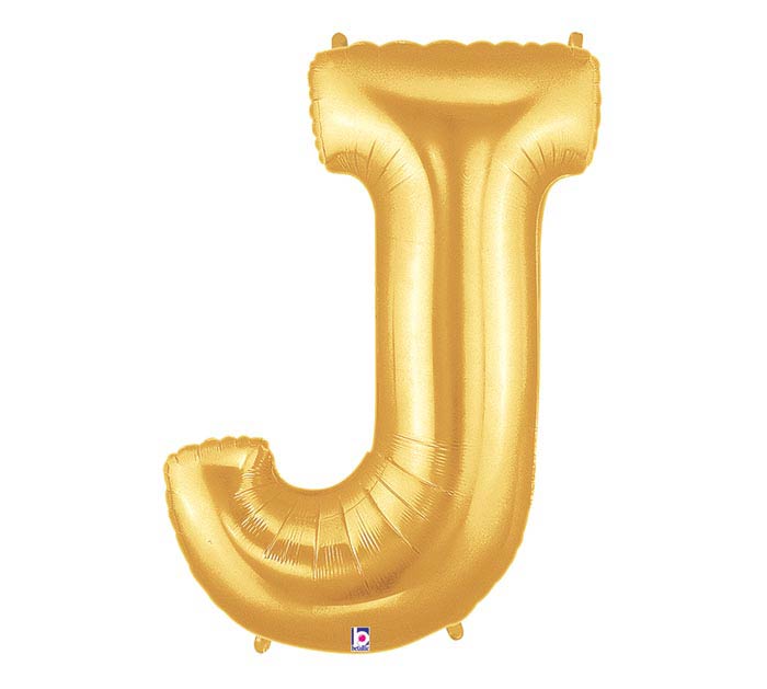 letter j balloon gold