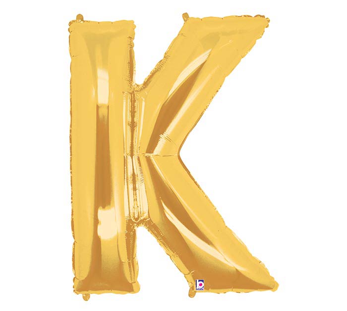 Letter K gold balloon