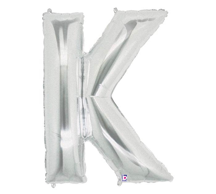 letter k balloonsilver