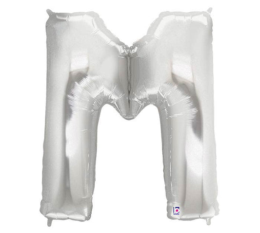 Letter M Silver balloon