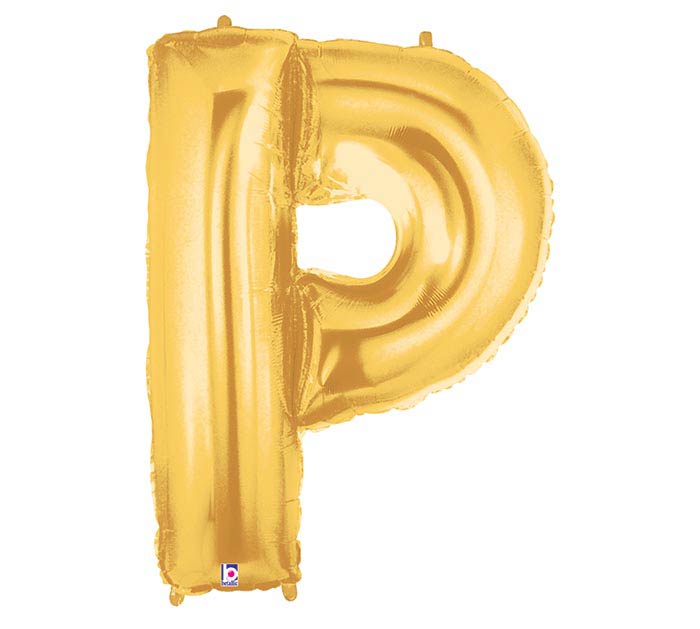 Letter P gold balloon foil