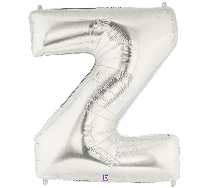 letter z balloon silver