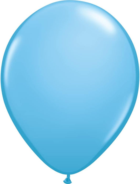 light blue round latex balloon