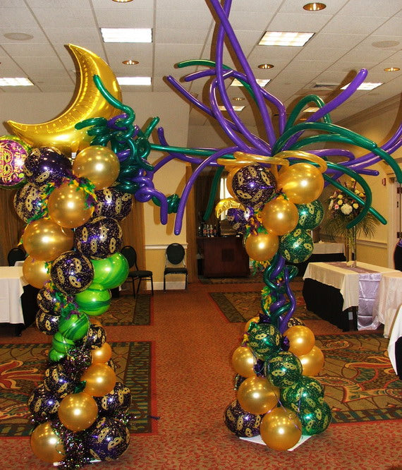 Mardi Gras Celebration Columns