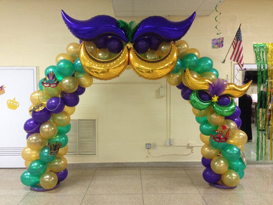 masquerade balloon arch