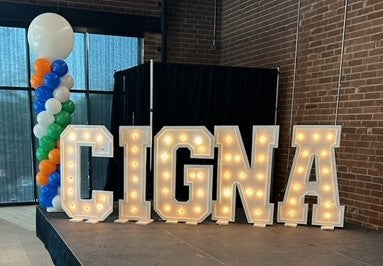 Marquee Letters with Classic Column
