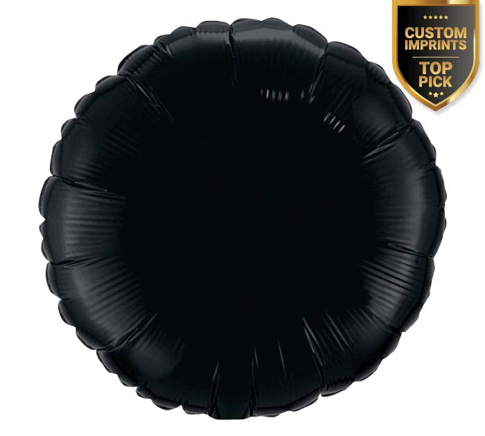Round mylar black balloon
