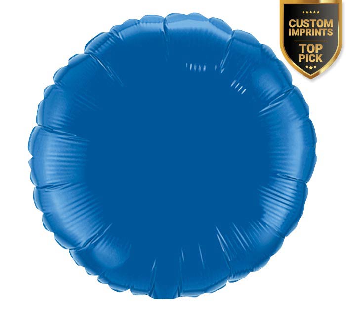 round mylar blue balloon