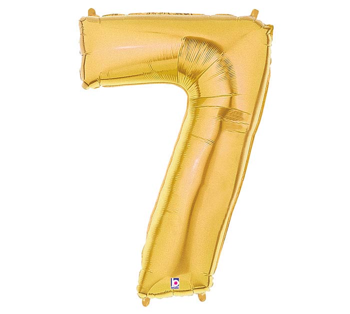 Number 7 balloon gold