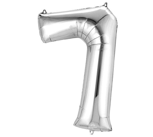 number 7 foil balloon