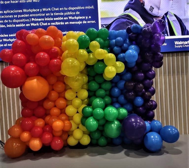Rainbow Pride Balloon Wall