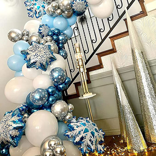 Winter Wonderland Organic Balloon Garland Arch