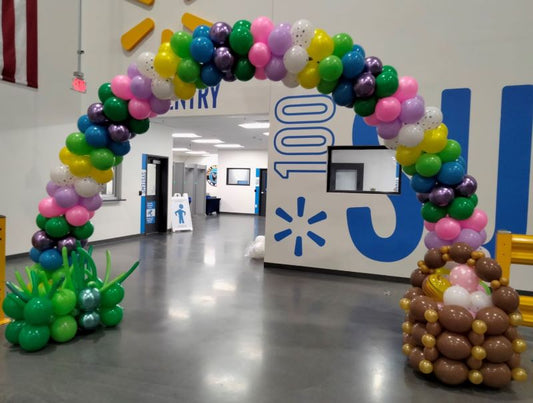 Easter Basket Themed Balloon Arch
