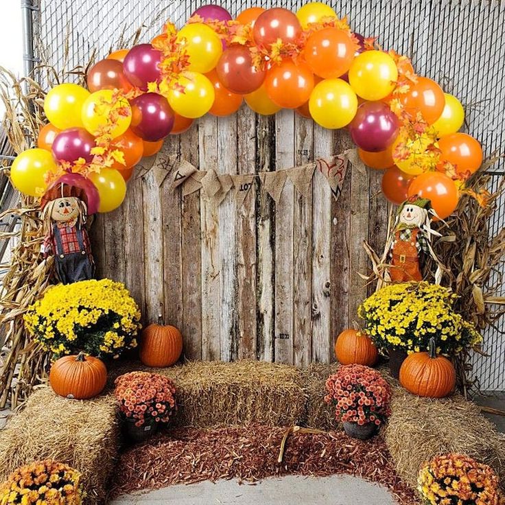 Fall Festival Balloon Arch Backdrop