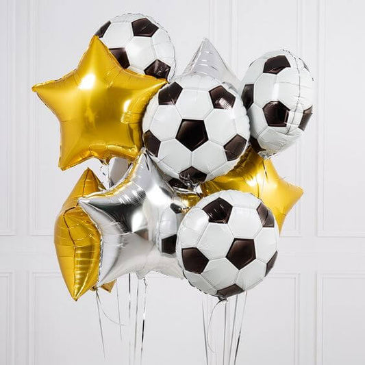 Soccer balloon and star balloons
