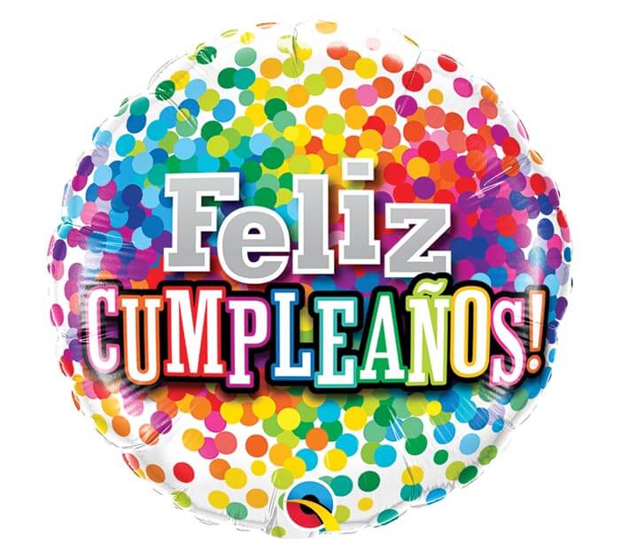 feliz compleano foil balloon