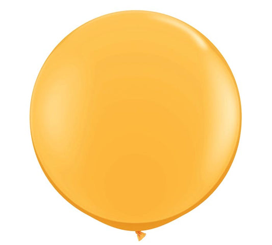 Large 3-foot Round Gold Latex Balloon