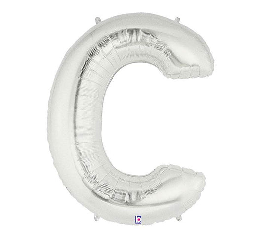 Letter C Silver Balloon