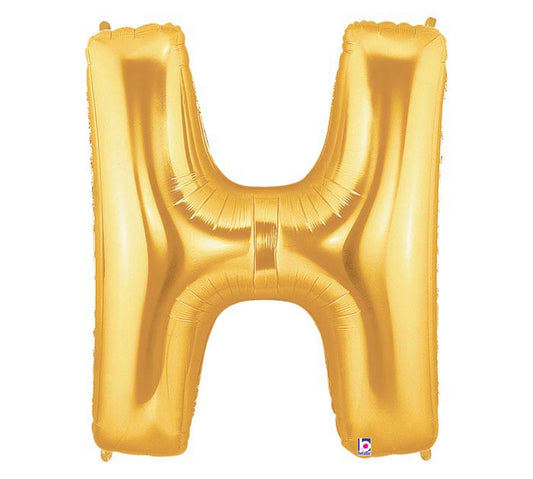 Letter H gold balloon