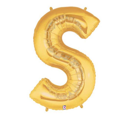 letter s balloon gold