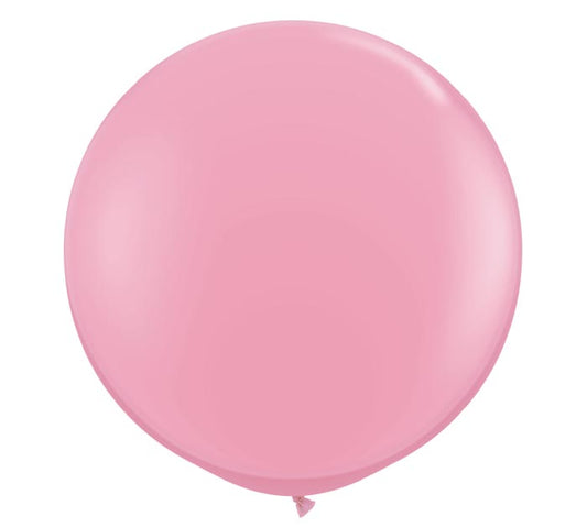 3 foot round pink latex balloon