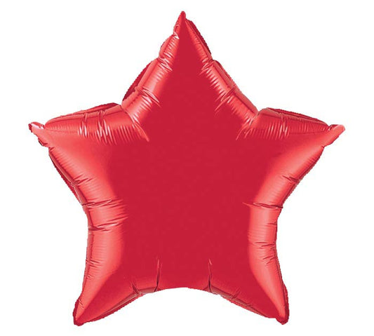 star foil red balloon