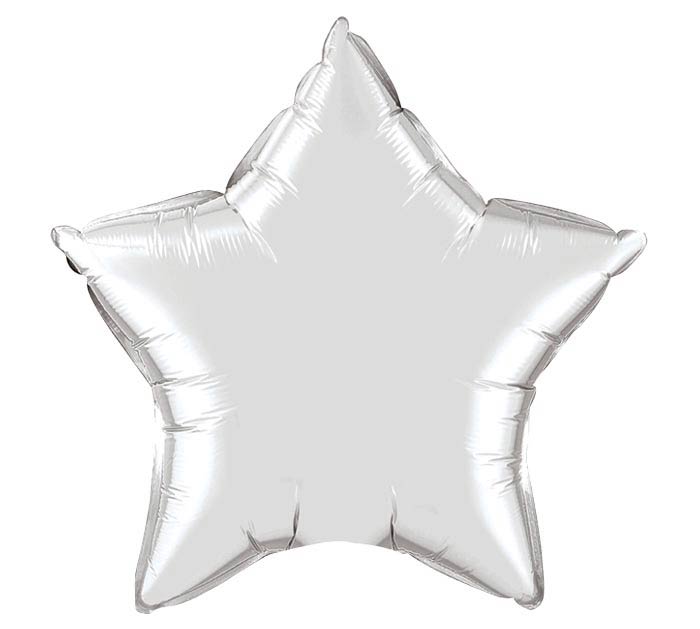silver foil star balloon
