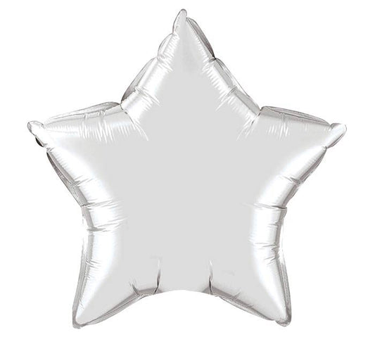 silver foil star balloon